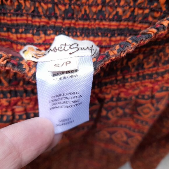 Tribal Print Mini Skirt Aztec Southwestern by Sunset Surf Co. Size Small - Picture 15 of 15